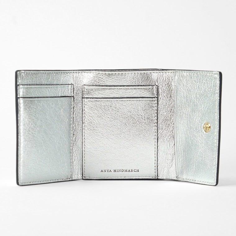 ANYA HINDMARCH レディース 3つ折り財布 MINI TRIFOLD WALLET HORSE 204781 シルバー SILVER
