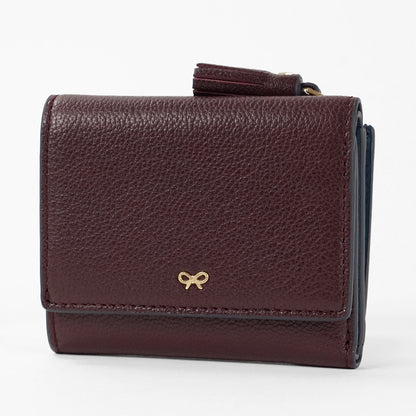 ANYA HINDMARCH レディース 3つ折り財布 MINI TRIFOLD ZIP PEEPING EYES 204866 バーガンディ CLARET