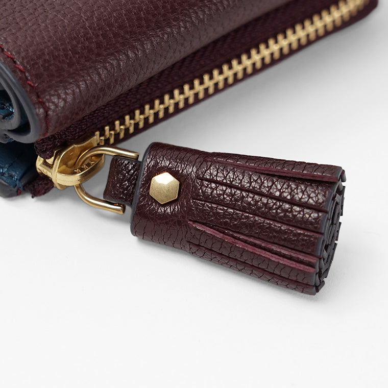 ANYA HINDMARCH レディース 3つ折り財布 MINI TRIFOLD ZIP PEEPING EYES 204866 バーガンディ CLARET