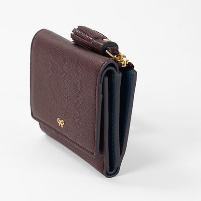 ANYA HINDMARCH レディース 3つ折り財布 MINI TRIFOLD ZIP PEEPING EYES 204866 バーガンディ CLARET