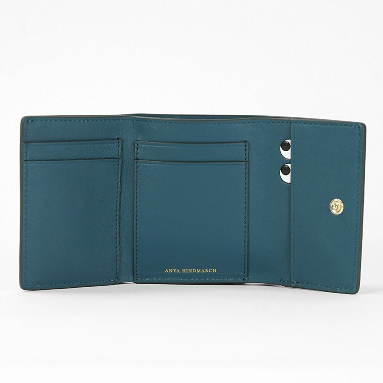 ANYA HINDMARCH レディース 3つ折り財布 MINI TRIFOLD ZIP PEEPING EYES 204866 バーガンディ CLARET