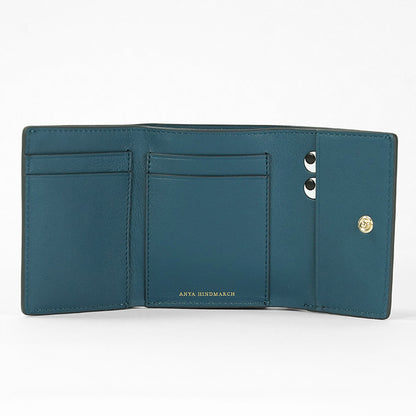 ANYA HINDMARCH レディース 3つ折り財布 MINI TRIFOLD ZIP PEEPING EYES 204866 バーガンディ CLARET