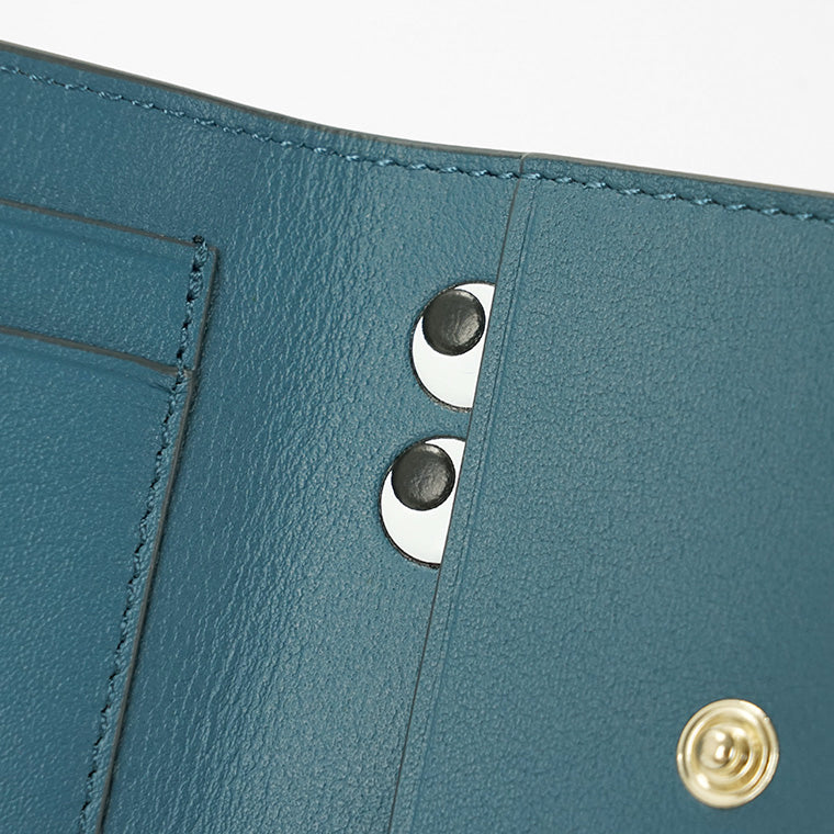 ANYA HINDMARCH レディース 3つ折り財布 MINI TRIFOLD ZIP PEEPING EYES 204866 バーガンディ CLARET