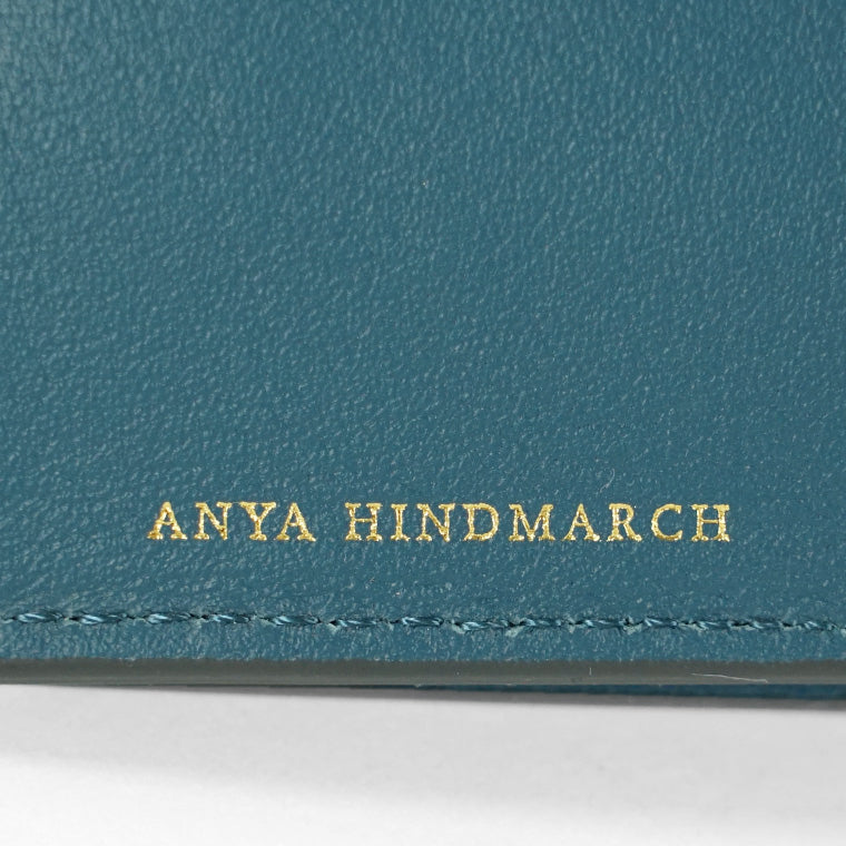 ANYA HINDMARCH レディース 3つ折り財布 MINI TRIFOLD ZIP PEEPING EYES 204866 バーガンディ CLARET