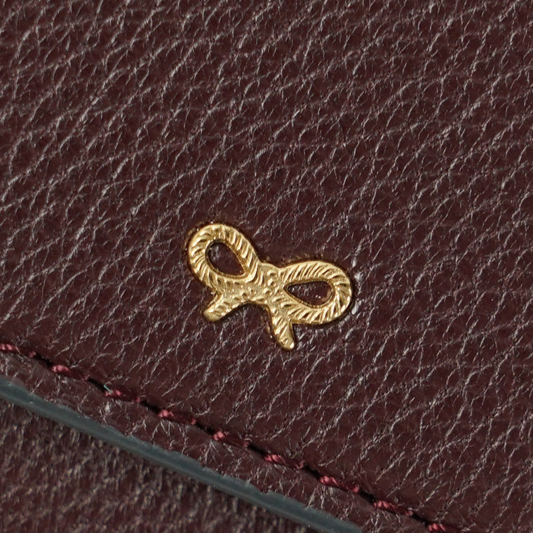 ANYA HINDMARCH レディース 3つ折り財布 MINI TRIFOLD ZIP PEEPING EYES 204866 バーガンディ CLARET