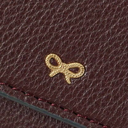 ANYA HINDMARCH レディース 3つ折り財布 MINI TRIFOLD ZIP PEEPING EYES 204866 バーガンディ CLARET