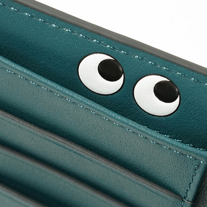 ANYA HINDMARCH レディース 2つ折り財布 SMALL DOUBLE ZIP WALLET PEEPING EYES 204873 バーガンディ CLARET