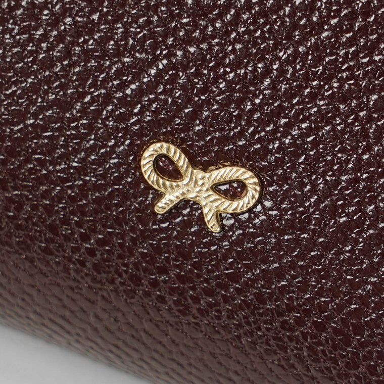 ANYA HINDMARCH レディース 2つ折り財布 SMALL DOUBLE ZIP WALLET PEEPING EYES 204873 バーガンディ CLARET