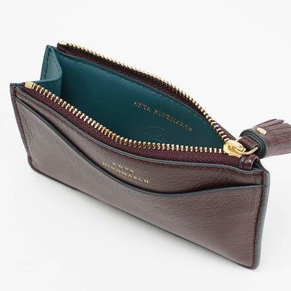 ANYA HINDMARCH レディース フラグメントケース ZIP CARD CASE PEEPING EYES 204880 バーガンディ CLARET