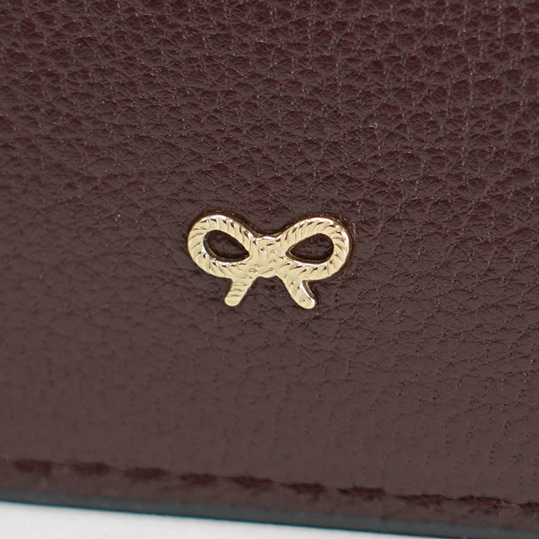 ANYA HINDMARCH レディース フラグメントケース ZIP CARD CASE PEEPING EYES 204880 バーガンディ CLARET
