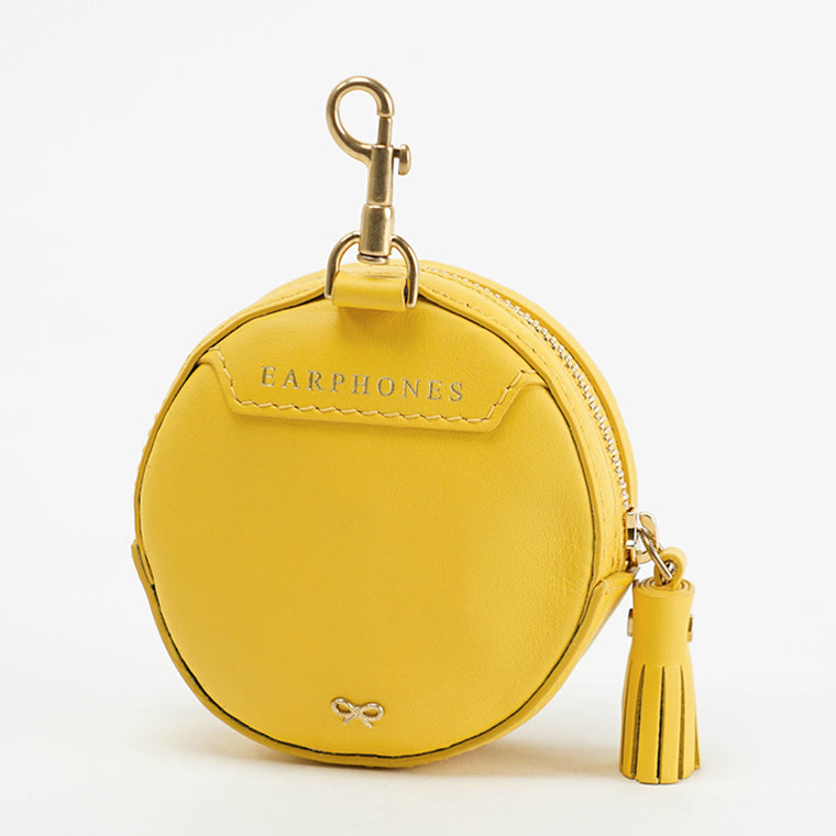 ANYA HINDMARCH レディース イヤホンポーチ EAR PODS POUCH WINK 205825 イエロー LEMONCURD