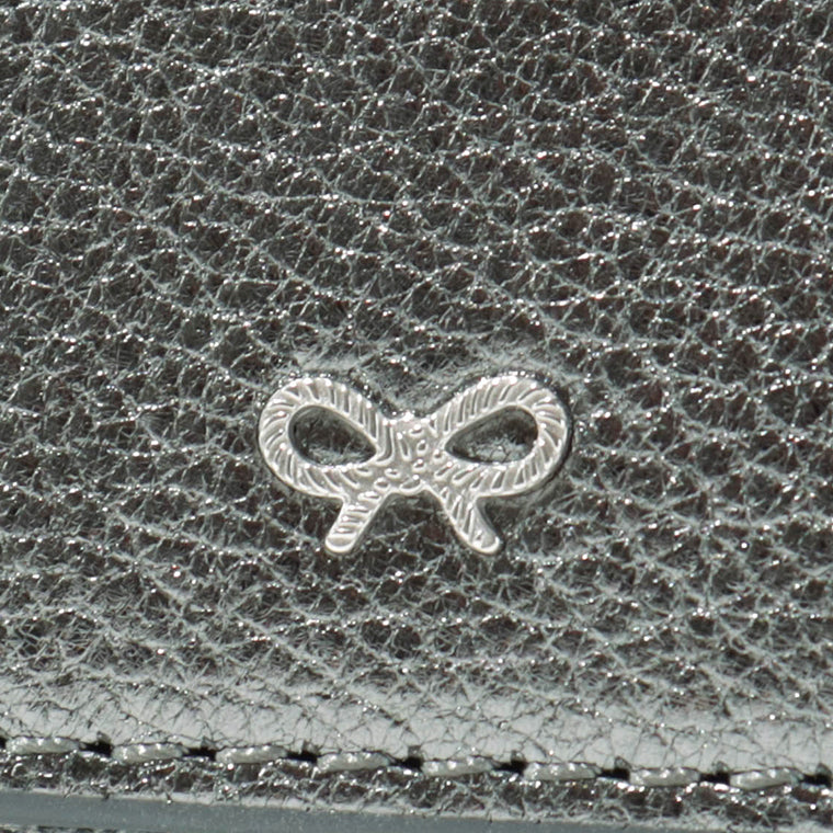 ANYA HINDMARCH レディース 3つ折り財布 MINI TRIFOLD ZIP PEEPING EYES 210423 メタリックグレー ANTHRACITE