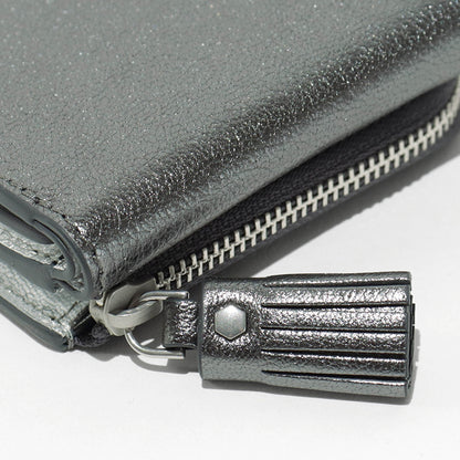 ANYA HINDMARCH レディース 3つ折り財布 MINI TRIFOLD ZIP PEEPING EYES 210423 メタリックグレー ANTHRACITE