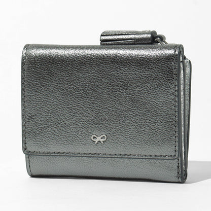 ANYA HINDMARCH レディース 3つ折り財布 MINI TRIFOLD ZIP PEEPING EYES 210423 メタリックグレー ANTHRACITE