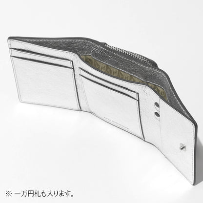 ANYA HINDMARCH レディース 3つ折り財布 MINI TRIFOLD ZIP PEEPING EYES 210423 メタリックグレー ANTHRACITE