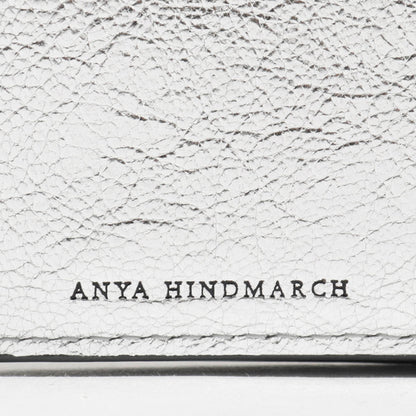 ANYA HINDMARCH レディース 3つ折り財布 MINI TRIFOLD ZIP PEEPING EYES 210423 メタリックグレー ANTHRACITE