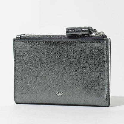 ANYA HINDMARCH レディース 2つ折り財布 SMALL DOUBLE ZIP WALLET PEEPING EYES 210430 メタリックグレー ANTHRACITE
