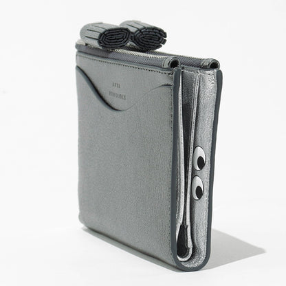 ANYA HINDMARCH レディース 2つ折り財布 SMALL DOUBLE ZIP WALLET PEEPING EYES 210430 メタリックグレー ANTHRACITE