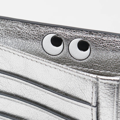 ANYA HINDMARCH レディース 2つ折り財布 SMALL DOUBLE ZIP WALLET PEEPING EYES 210430 メタリックグレー ANTHRACITE