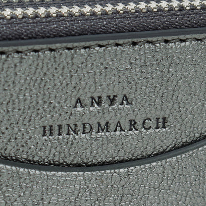 ANYA HINDMARCH レディース 2つ折り財布 SMALL DOUBLE ZIP WALLET PEEPING EYES 210430 メタリックグレー ANTHRACITE
