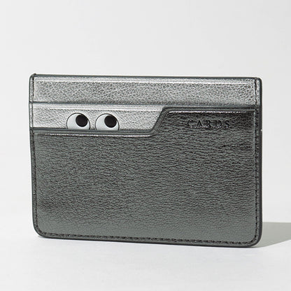 ANYA HINDMARCH レディース カードケース CARD CASE PEEPING EYES 210447 メタリックグレー ANTHRACITE