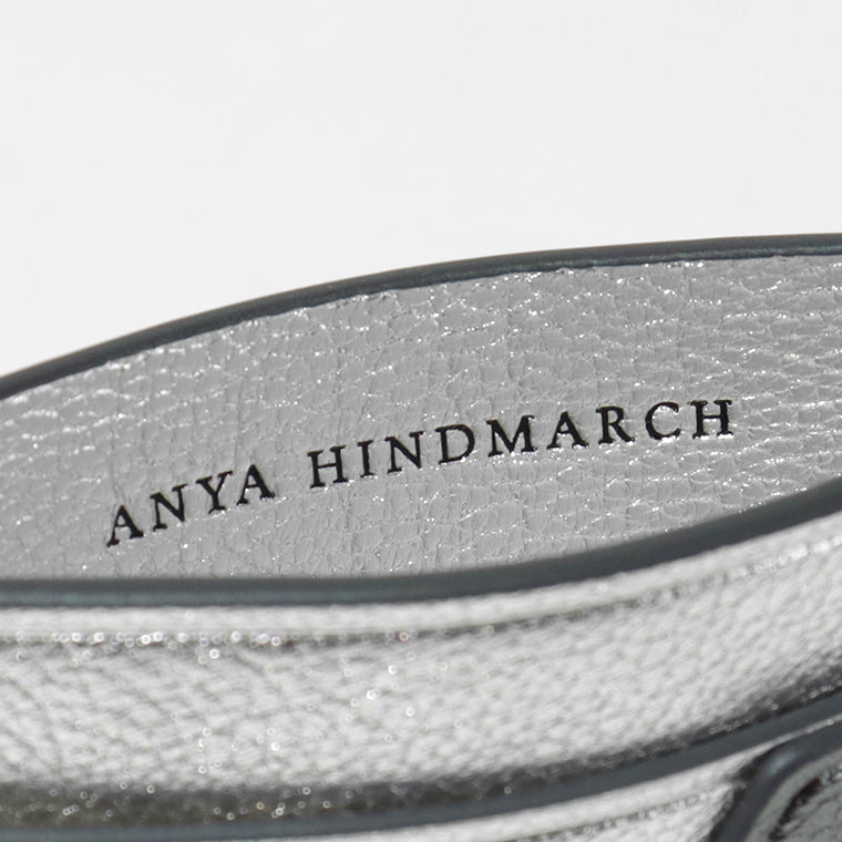 ANYA HINDMARCH レディース カードケース CARD CASE PEEPING EYES 210447 メタリックグレー ANTHRACITE