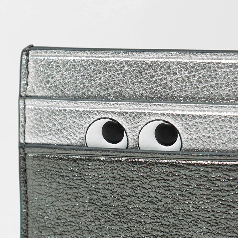 ANYA HINDMARCH レディース カードケース CARD CASE PEEPING EYES 210447 メタリックグレー ANTHRACITE