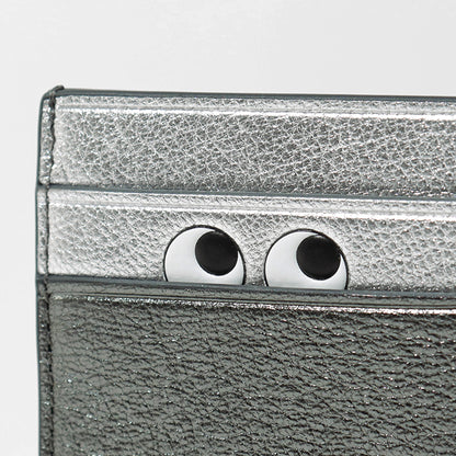 ANYA HINDMARCH レディース カードケース CARD CASE PEEPING EYES 210447 メタリックグレー ANTHRACITE