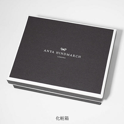 ANYA HINDMARCH レディース カードケース CARD CASE PEEPING EYES 210447 メタリックグレー ANTHRACITE