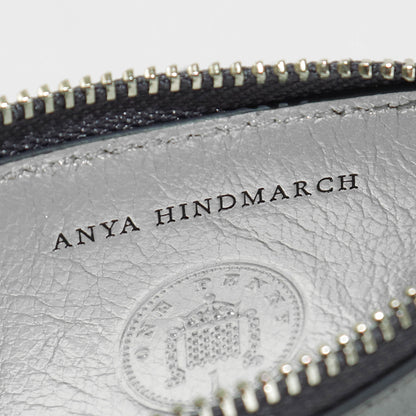 ANYA HINDMARCH レディース カードケース ZIP CARD CASE PEEPING EYES 210454 メタリックグレー ANTHRACITE