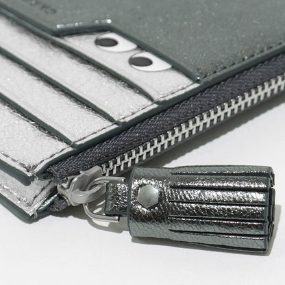 ANYA HINDMARCH レディース カードケース ZIP CARD CASE PEEPING EYES 210454 メタリックグレー ANTHRACITE