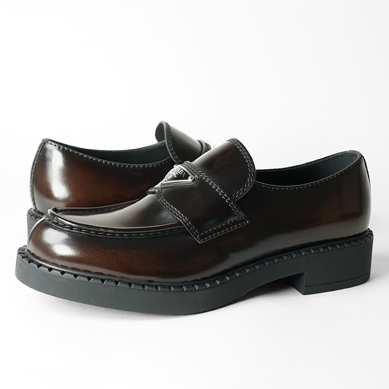PRADA メンズ ローファー SPAZZOLATO 2DE127 055 BRUCIATO ブラウン F0038