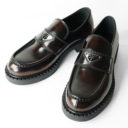 PRADA メンズ ローファー SPAZZOLATO 2DE127 055 BRUCIATO ブラウン F0038