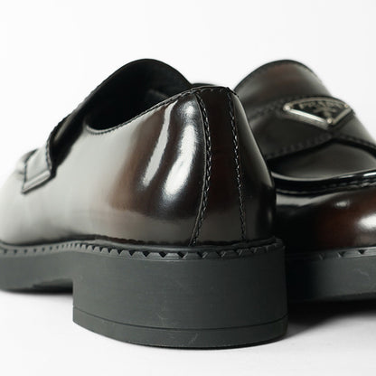 PRADA メンズ ローファー SPAZZOLATO 2DE127 055 BRUCIATO ブラウン F0038