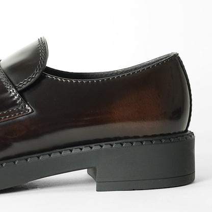PRADA メンズ ローファー SPAZZOLATO 2DE127 055 BRUCIATO ブラウン F0038