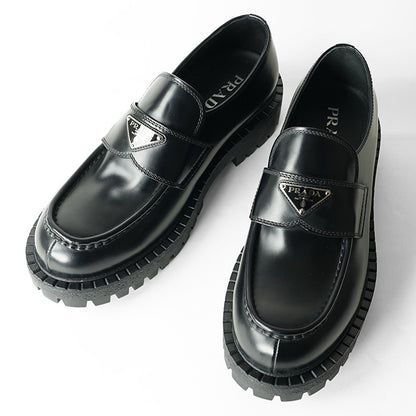 PRADA メンズ ローファー SPAZZOLATO ROIS 2DE151 B4L NERO ブラック F0002