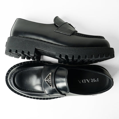 PRADA メンズ ローファー SPAZZOLATO ROIS 2DE151 B4L NERO ブラック F0002