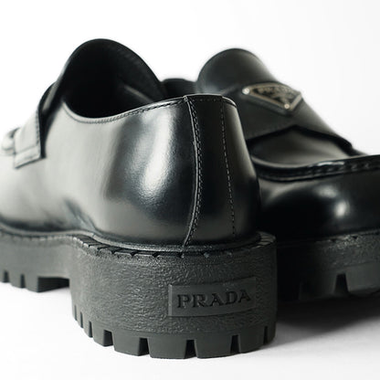 PRADA メンズ ローファー SPAZZOLATO ROIS 2DE151 B4L NERO ブラック F0002