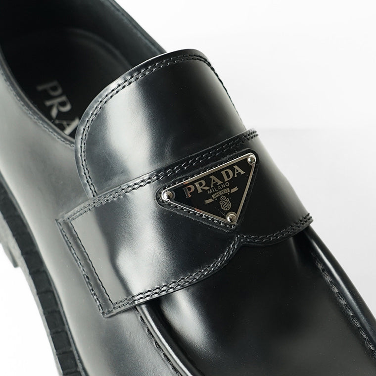 PRADA メンズ ローファー SPAZZOLATO ROIS 2DE151 B4L NERO ブラック F0002