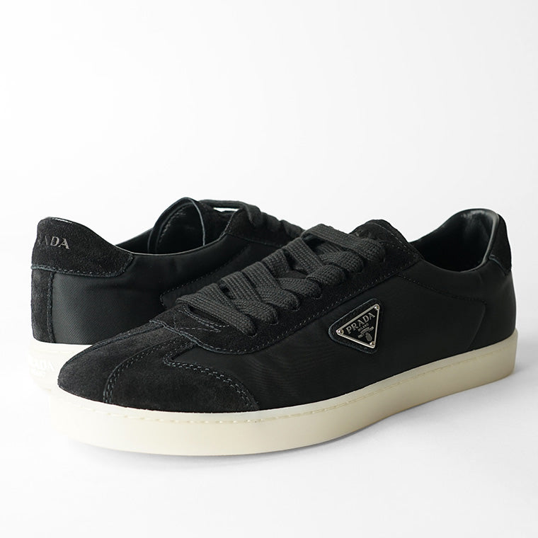 PRADA メンズ スニーカー NYLON SCAMOSCIATO 2EE454 D7C NERO 1 ブラック F0632