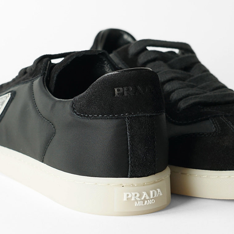 PRADA メンズ スニーカー NYLON SCAMOSCIATO 2EE454 D7C NERO 1 ブラック F0632