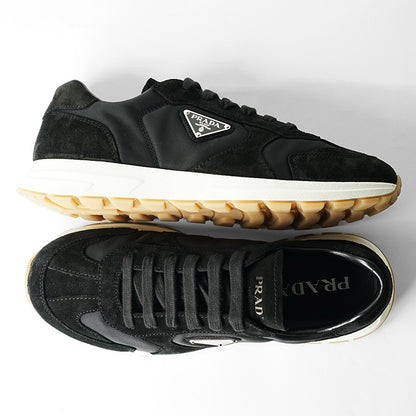 PRADA メンズ スニーカー SCAMOSCIATO NYLON 2EE455 D7R NERO 1 ブラック F0632