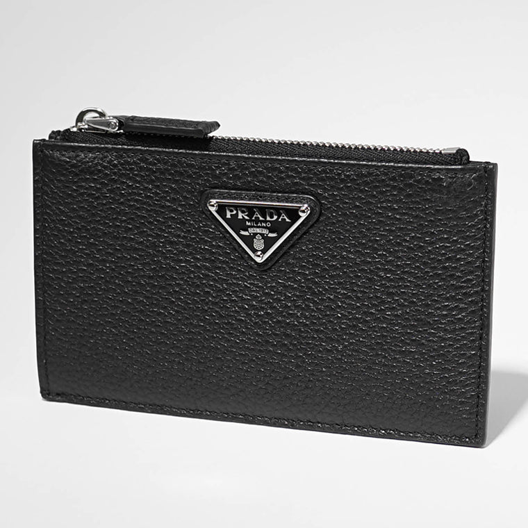 PRADA メンズ カードケース VIT DAINO TRIAN 2MC086 2E54 NERO ブラック F0002