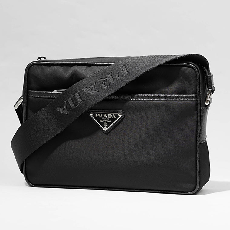 PRADA メンズ レディース ショルダーバッグ TESSUTO SAFFIAN 2VH048 2DMH NERO ブラック F0002