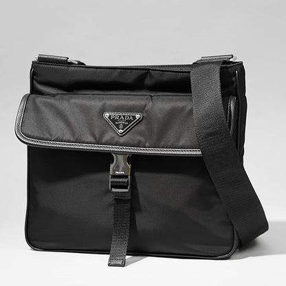 PRADA メンズ レディース ショルダーバッグ TESSUTO SAFFIAN 2VH119 2DMH NERO ブラック F0002