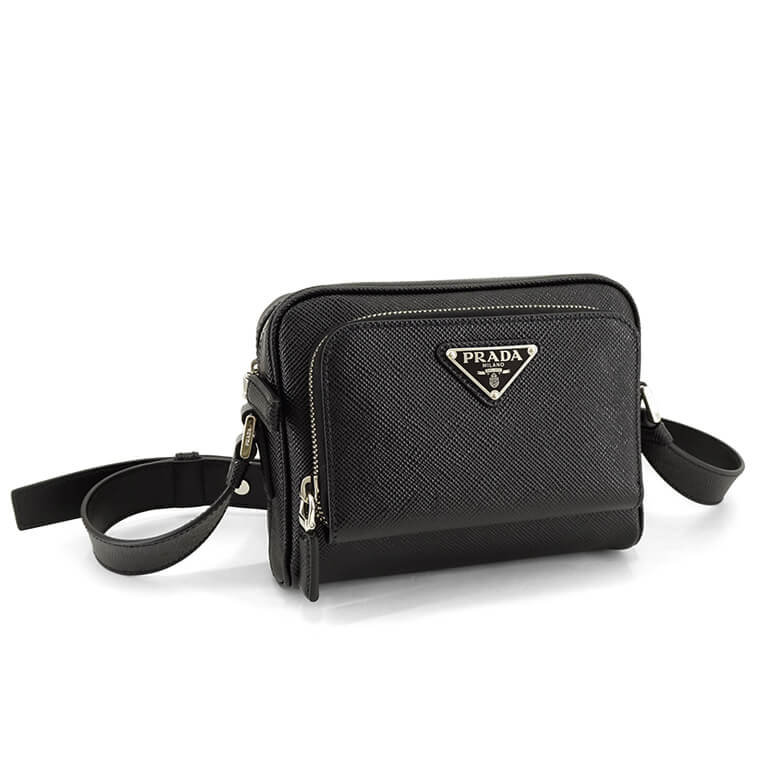 PRADA メンズ レディース ショルダーバッグ SAFFIANO CUIR 2VH172 2FAD NERO ブラック F0002