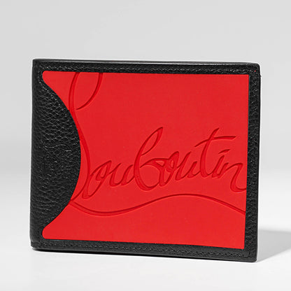 CHRISTIAN LOUBOUTIN メンズ 2つ折り財布 COOLCARD 3195052 LOUBI BLACK レッド ブラック H734