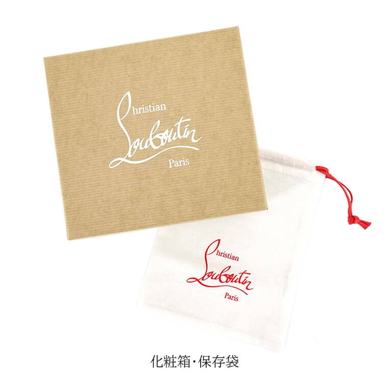 CHRISTIAN LOUBOUTIN メンズ 2つ折り財布 COOLCARD 3195052 LOUBI BLACK レッド ブラック H734