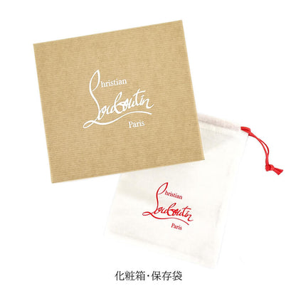 CHRISTIAN LOUBOUTIN メンズ 2つ折り財布 COOLCARD 3195052 LOUBI BLACK レッド ブラック H734