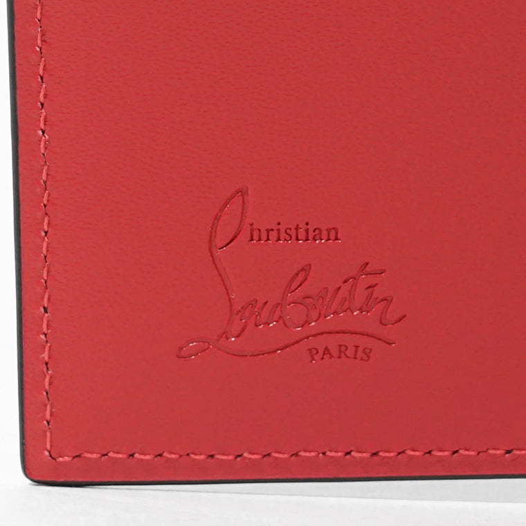 CHRISTIAN LOUBOUTIN メンズ マネークリップ折財布 CANOPY 3265111 BLACK GUN METAL ブラック B078
